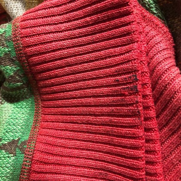 Ralph Lauren Womens Aztec Cardigan Sweater L/XL Shawl Collar Flaw - Picture 9 of 15